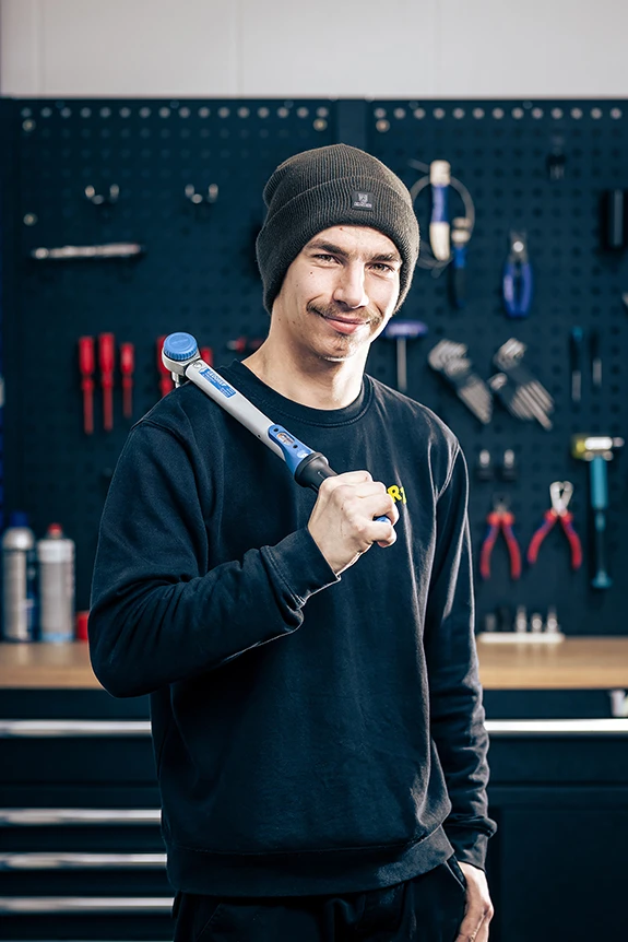 Porträt von Justin Krüger, Werkstatt