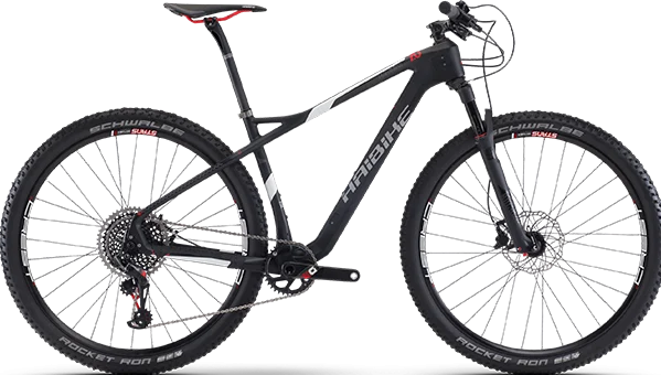 Schwarzes Fahrrad mit weißen und roten Akzenten – Fahrräder bei Nerz in Tuttlingen entdecken